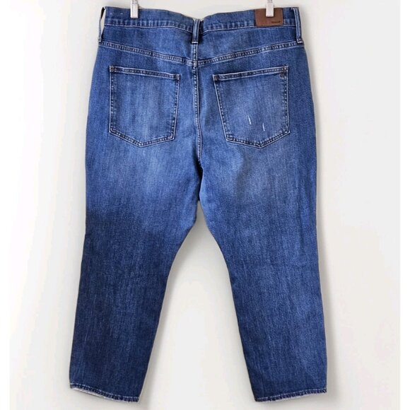 Madewell Jeans Womens 34 Blue Denim The Perfect Vintage Crop Jean Stretch Grunge - Picture 2 of 16